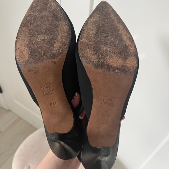 Donald J. Pliner Black Kitten Heel Booties Size 8 - Picture 8 of 8